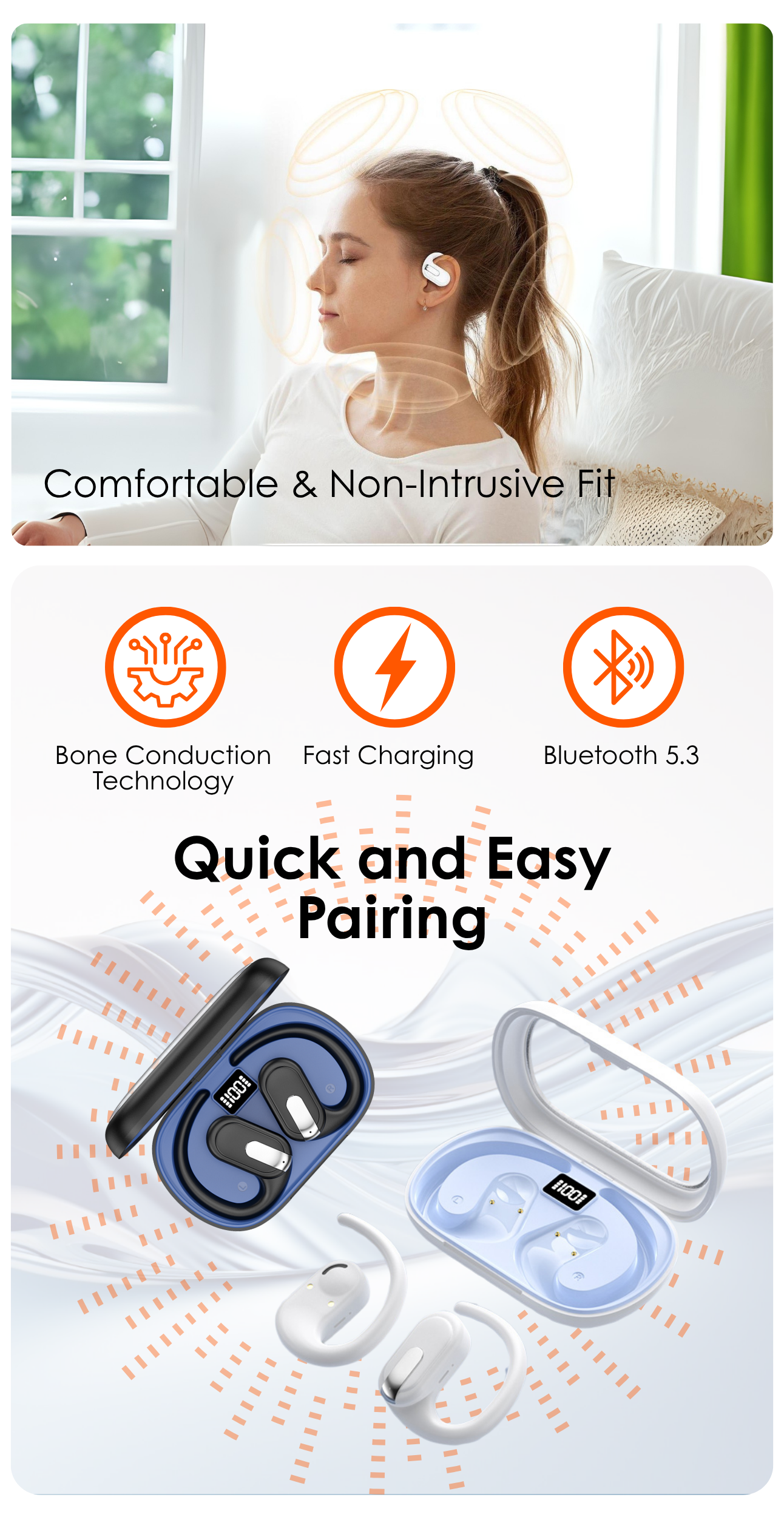 Ear Clip-On Headset Feature 2